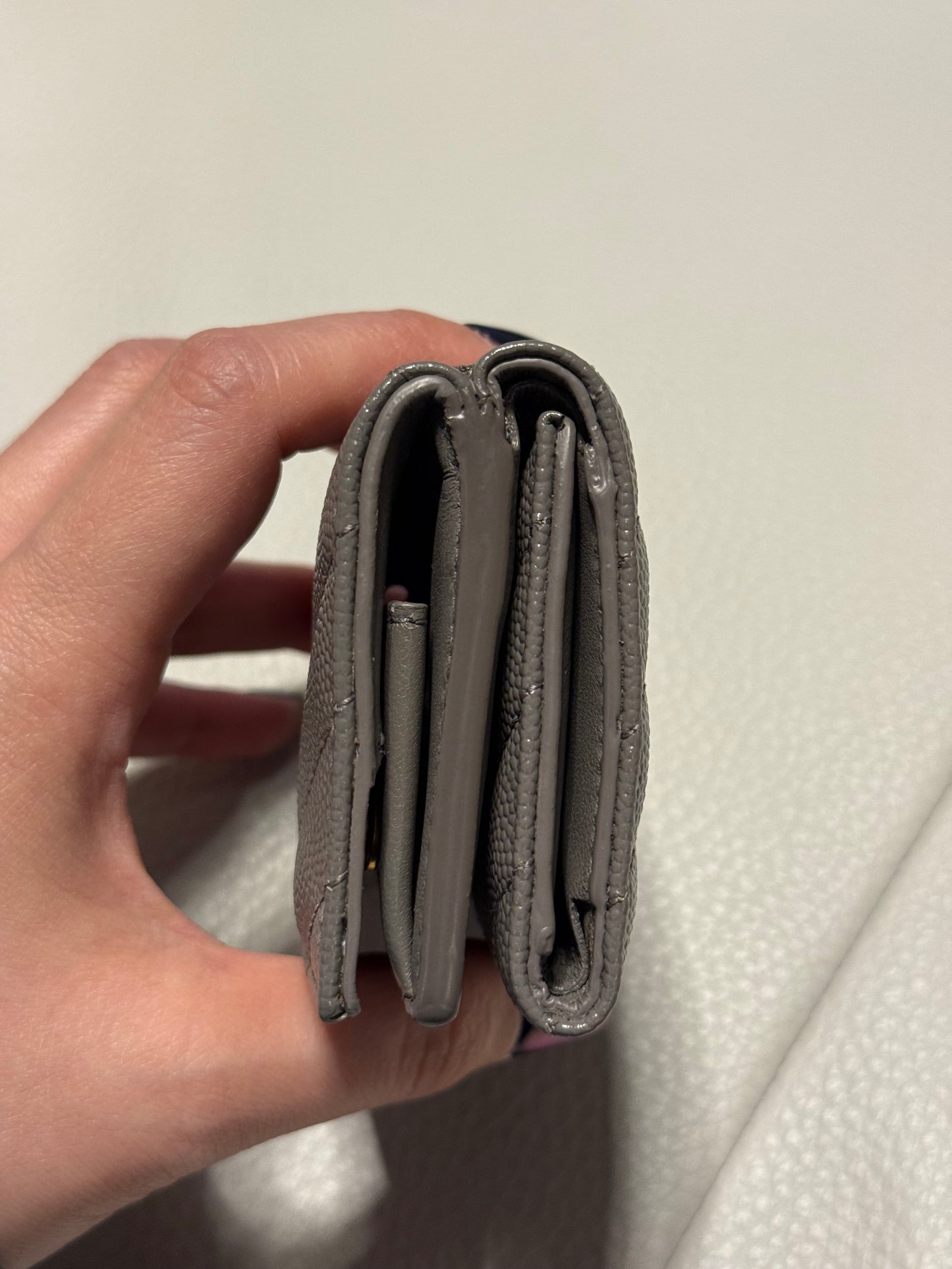 Yves Saint Laurent Cassandra Leather French Wallet