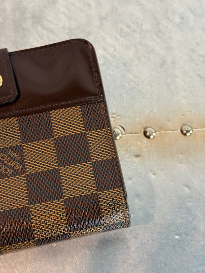 Pre-owned Authentic Louis Vuitton Damier Ebene Compact Zip Wallet