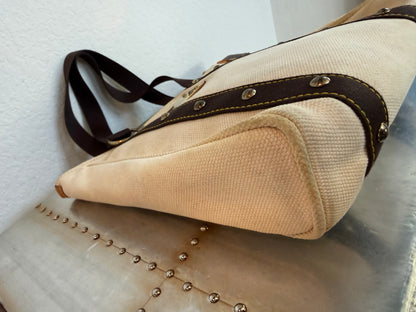 Pre-owned Louis Vuitton Antigua Cabas MM Canvas Shoulder Tote Bag