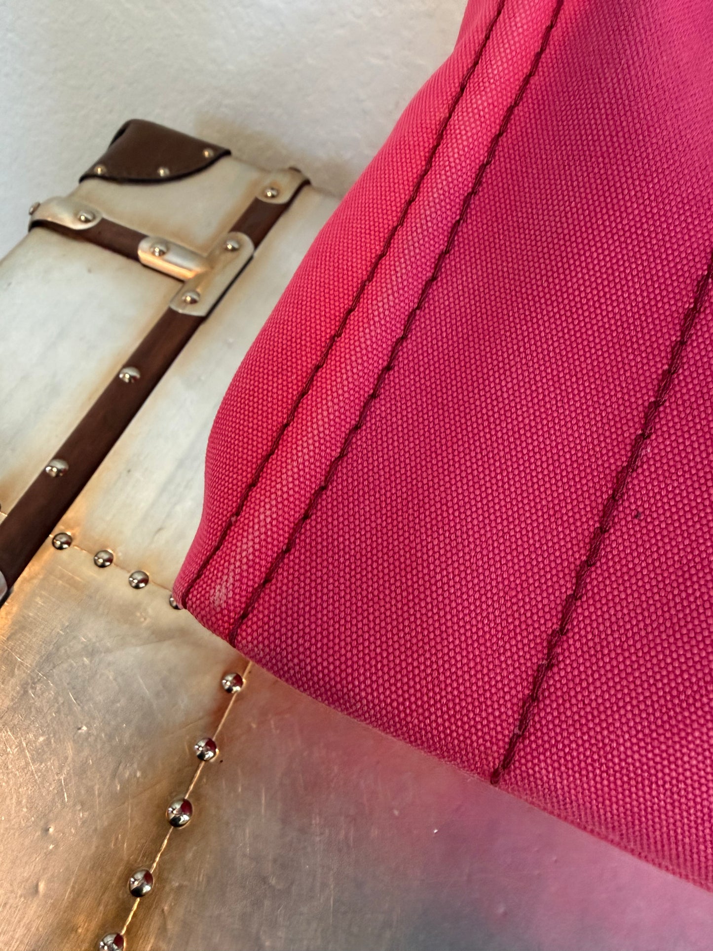 Pre-owned Authentic Prada Canapa Canvas Tote Bag