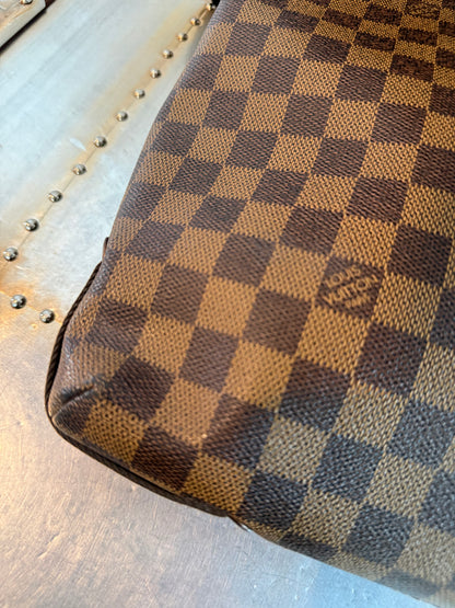 Pre-owned Authentic Brooklyn Mm Damier Ebene Crossbody Bag