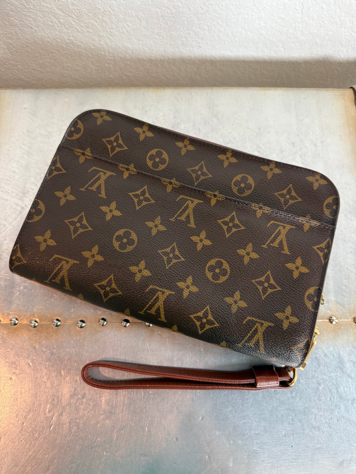 Pre-owned Authentic Louis Vuitton Monogram Orsay Clutch Handbag