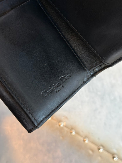 Pre-owned Vintage Christian Dior Patent Cannage Compact Wallet