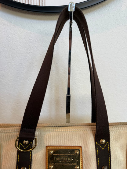 Pre-owned Louis Vuitton Antigua Cabas MM Canvas Shoulder Tote Bag
