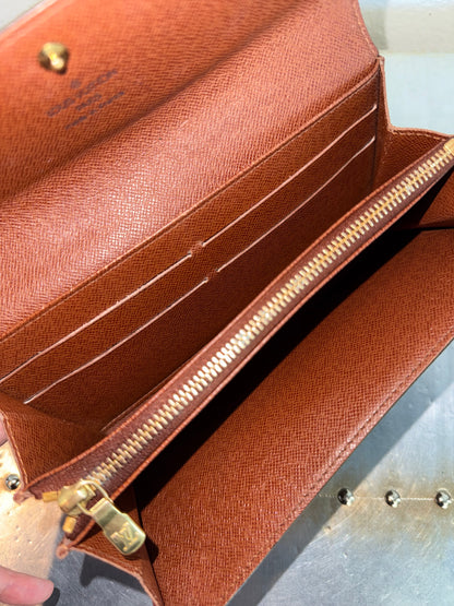 Pre-owned Authentic Louis Vuitton Portefeuille Sarah Monogram Long Wallet