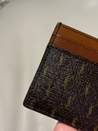 Yves Saint Laurent Canvas Card holder / Card Case / Wallet
