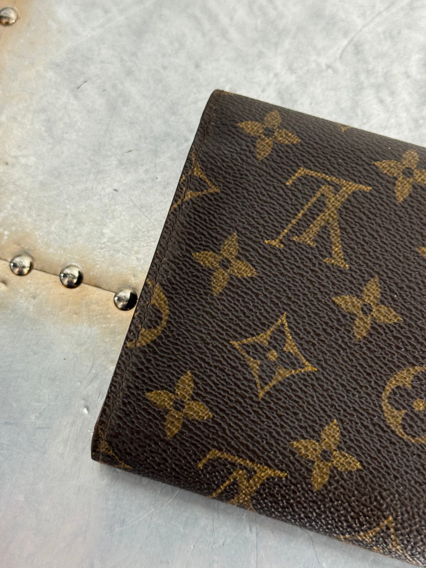 Pre-owned Authentic Louis Vuitton Porte Tresor Etui Papier Monogram Trifold Wallet