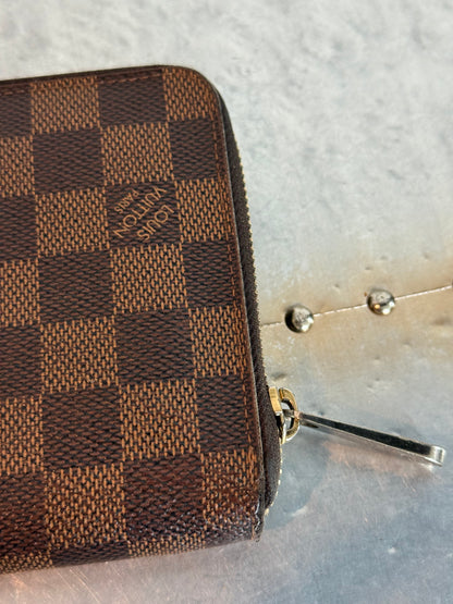 Pre-owned Authentic Louis Vuitton Damier Ebene Zippy Organizer Long Wallet