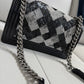 Pre-owned Authentic CHANEL Boy Medium Flap RARE Patent Sequin Shoulder Bag