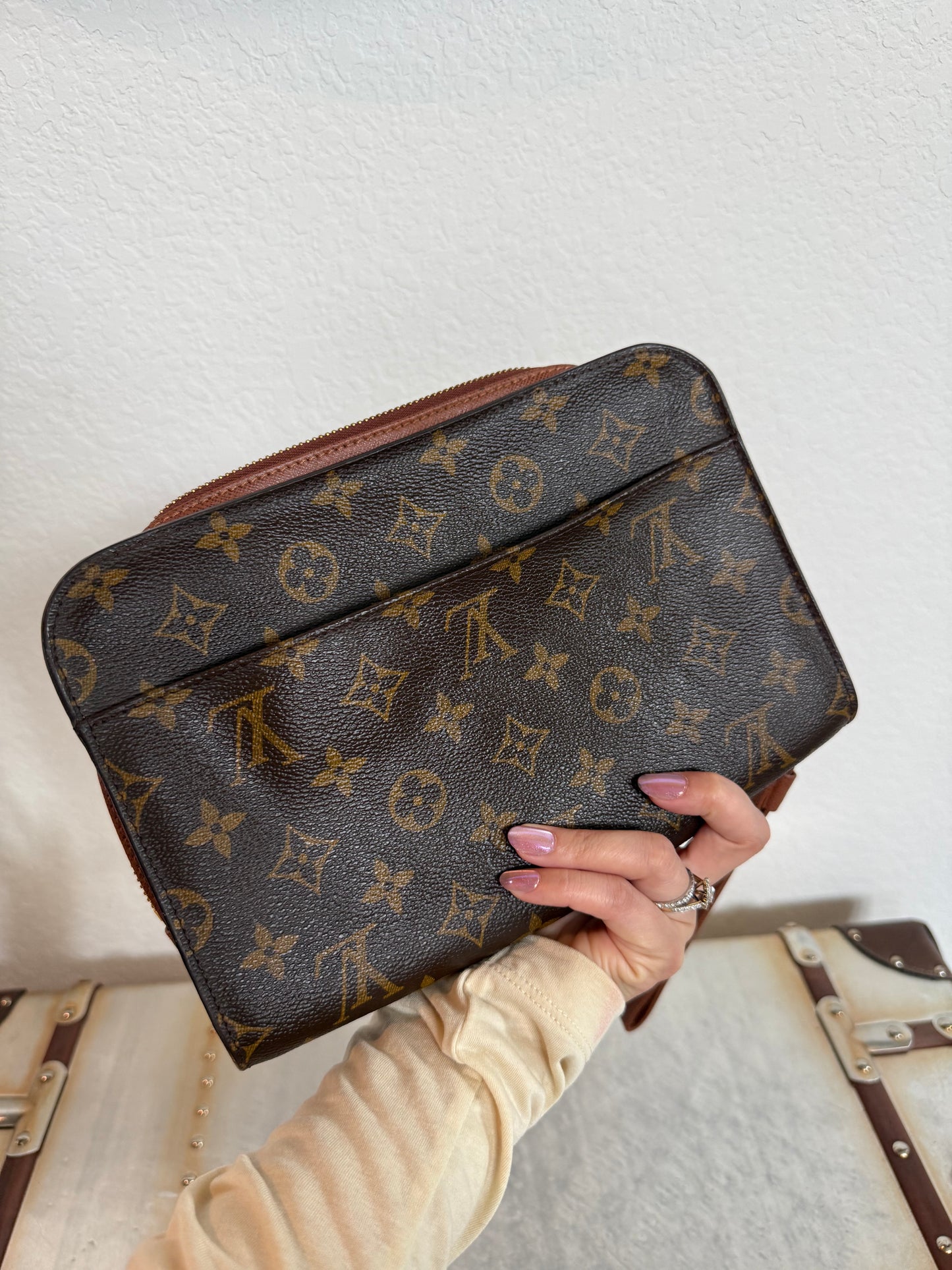 Pre-owned Authentic Louis Vuitton Monogram Orsay Clutch Handbag