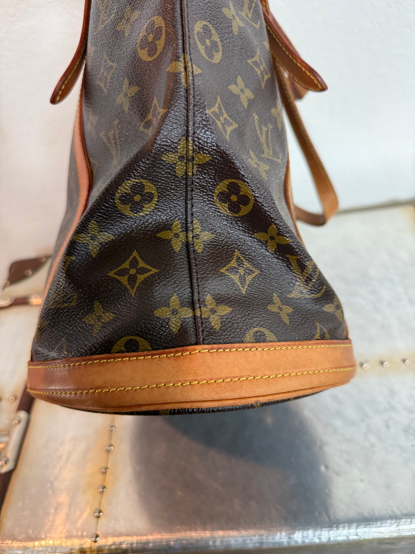 Pre-owned Authentic Louis Vuitton Bucket GM Monogram Shoulder Tote Bag