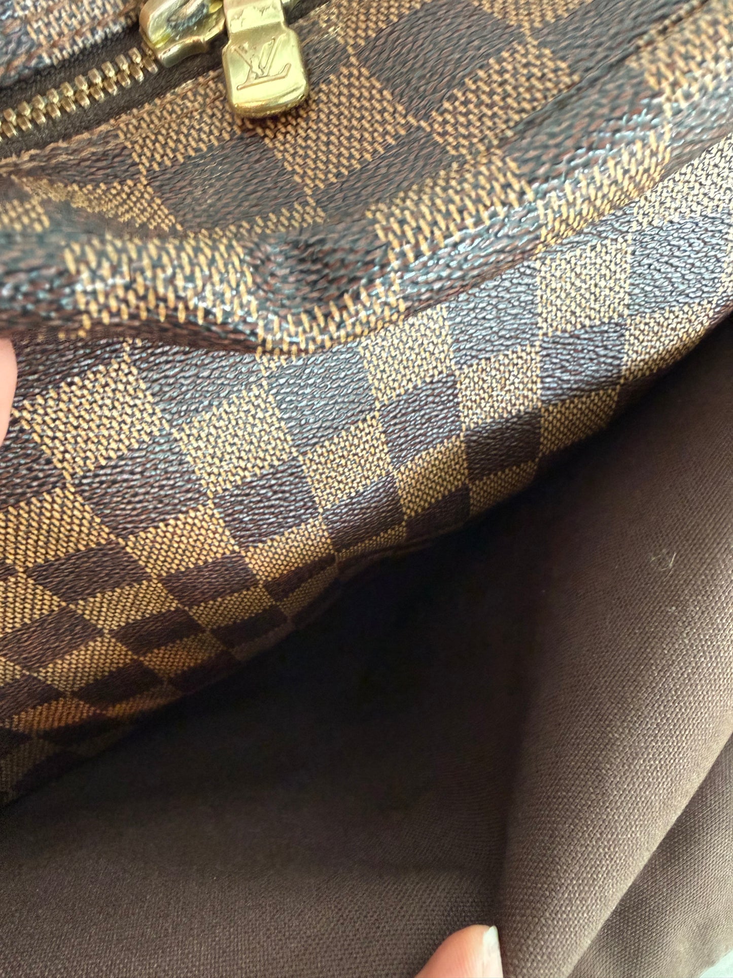 Pre-owned Authentic Louis Vuitton Naviglio Damier Ebene Crossbody Bag