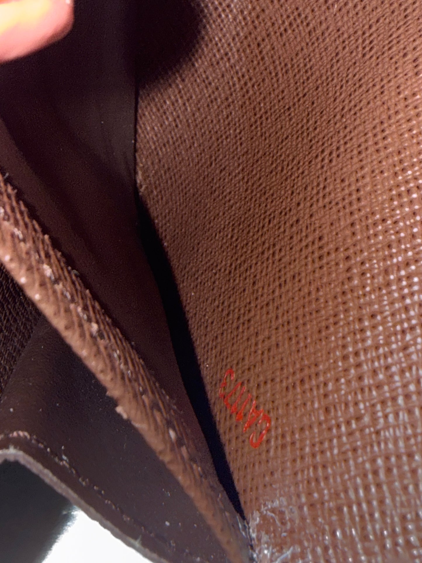 Pre-owned Authentic Louis Vuitton Portefeuille Sarah Damier Ebene Long Wallet