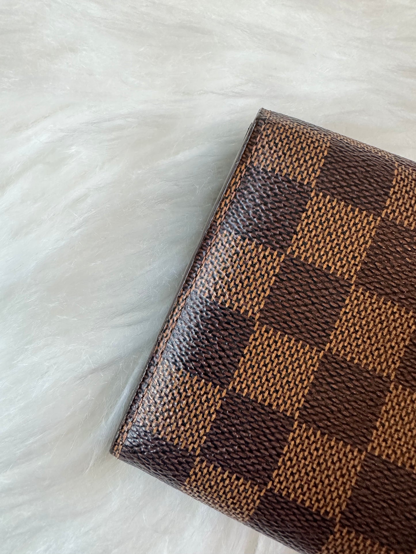 Pre-owned Authentic Louis Vuitton Portefeuille Sarah Damier Ebene Long Wallet