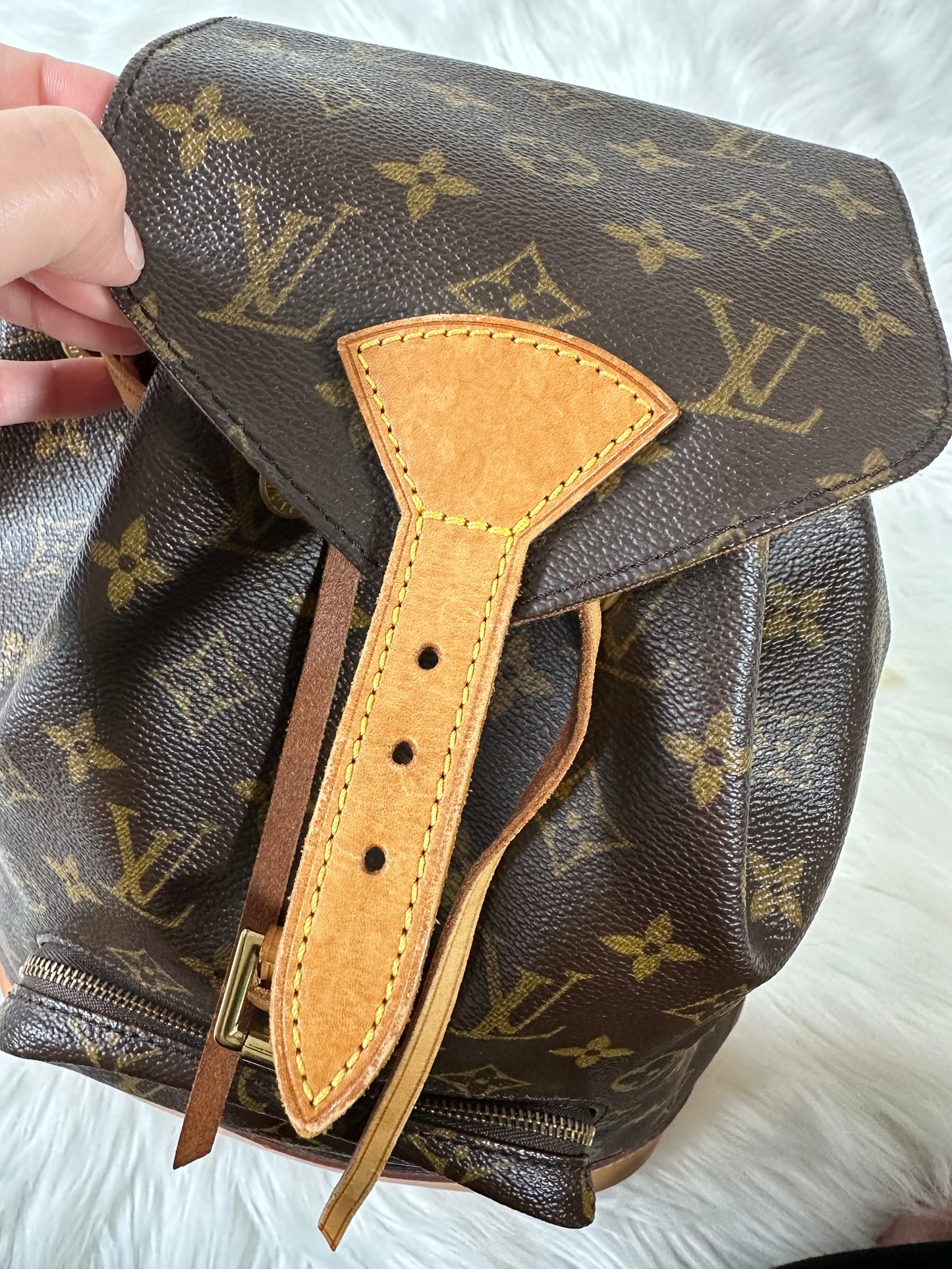 Pre-owned Authentic Louis Vuitton Montsouris MM Monogram Backpack