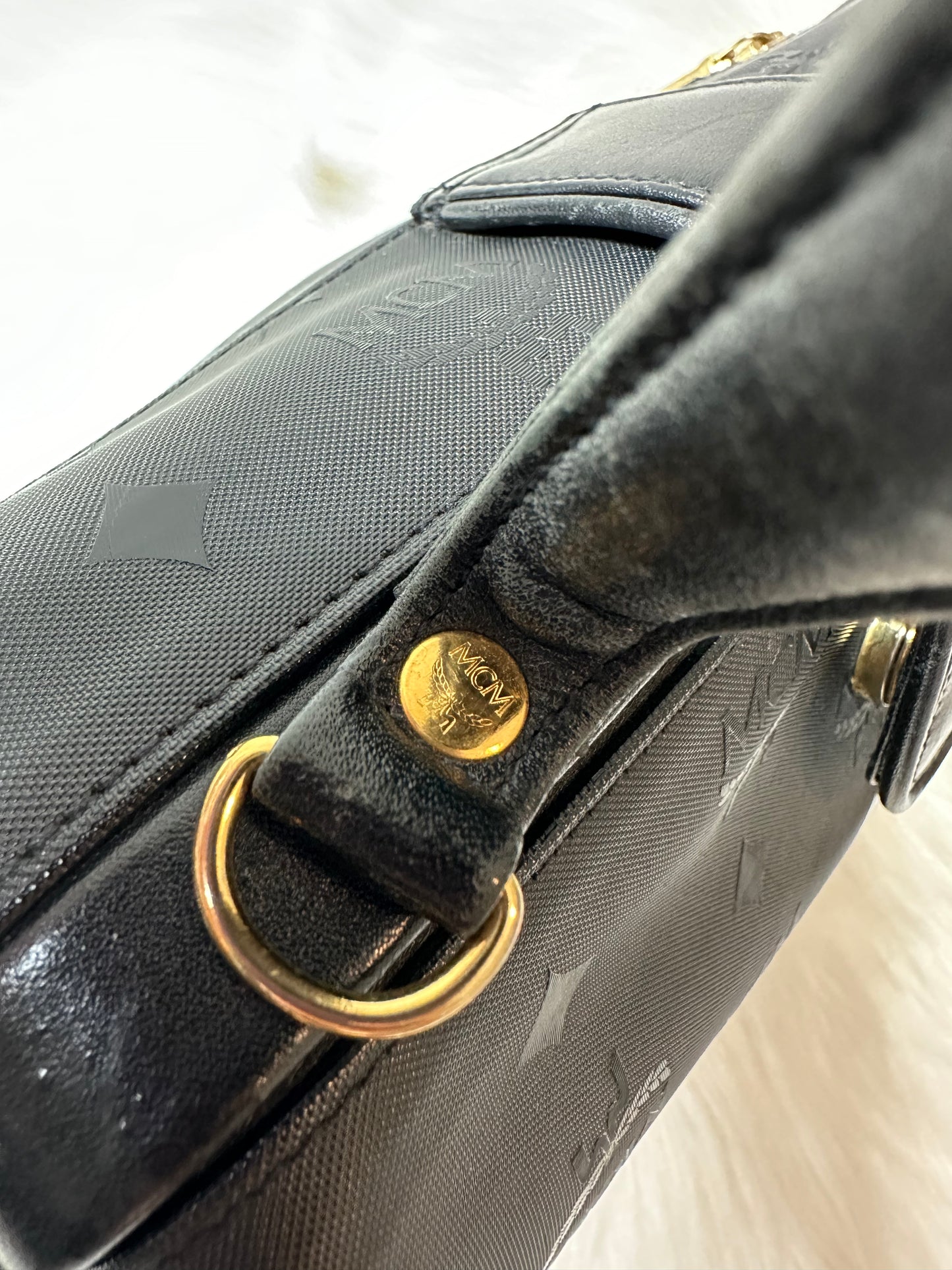 Pre-owned Authentic MCM Black Handbag