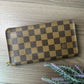 Pre-owned Authentic Louis Vuitton Porte Monnaie Zippy Damier Ebene Long Wallet