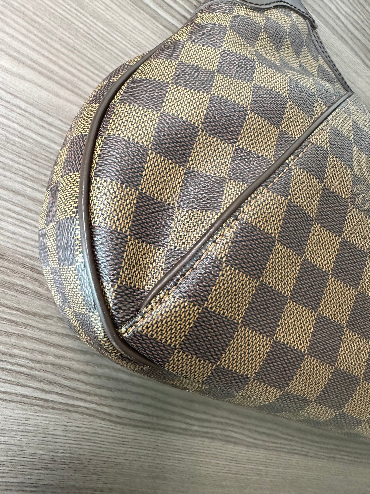 Pre-owned Authentic Louis Vuitton Thames GM Damier Ebene Shoulder Bag