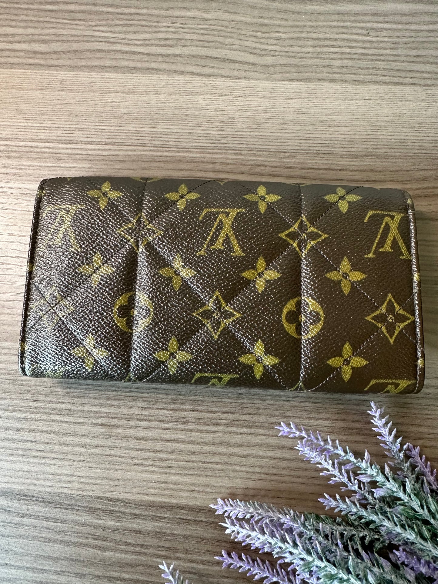 Pre-owned Louis Vuitton Portefeuille Sarah Etoile Monogram Long Wallet