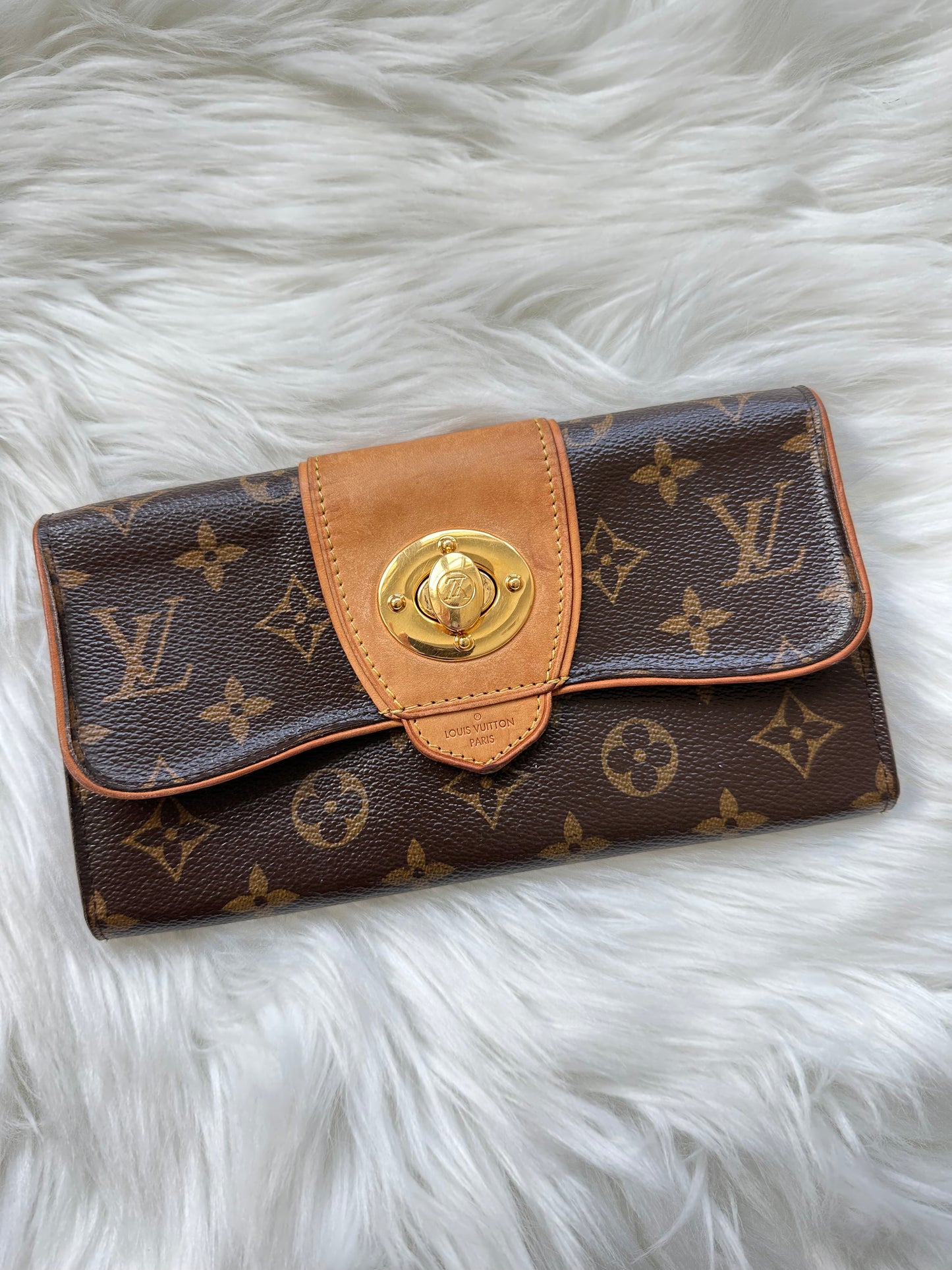 Pre-owned Authentic Louis Vuitton Boetie Monogram Long Wallet