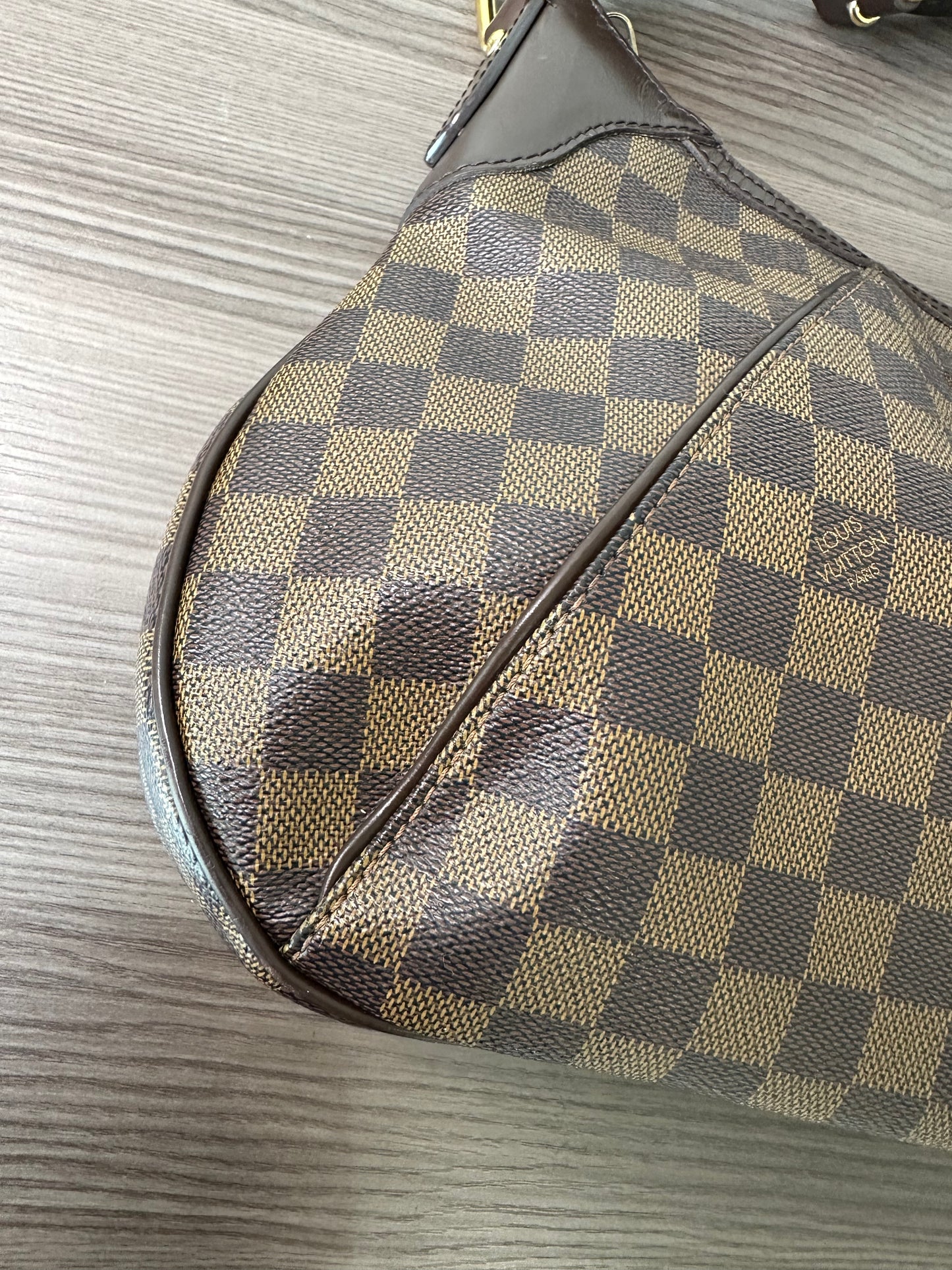 Pre-owned Authentic Louis Vuitton Thames GM Damier Ebene Shoulder Bag