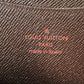 Pre-owned Authentic Louis Vuitton Porte Monnaie Zippy Damier Ebene Long Wallet