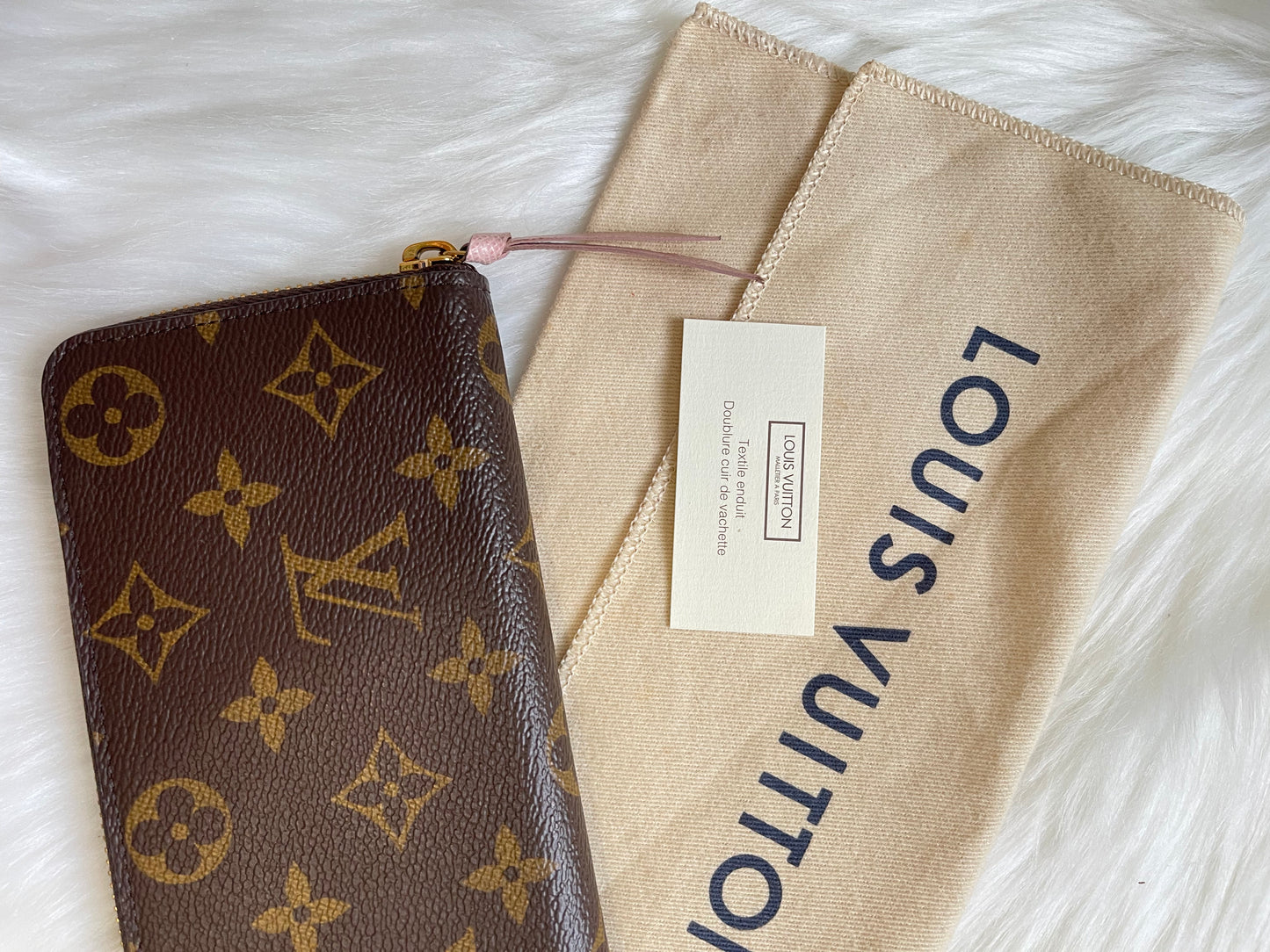 Pre-owned Louis Vuitton Clémence Rose Ballerine Monogram Wallet