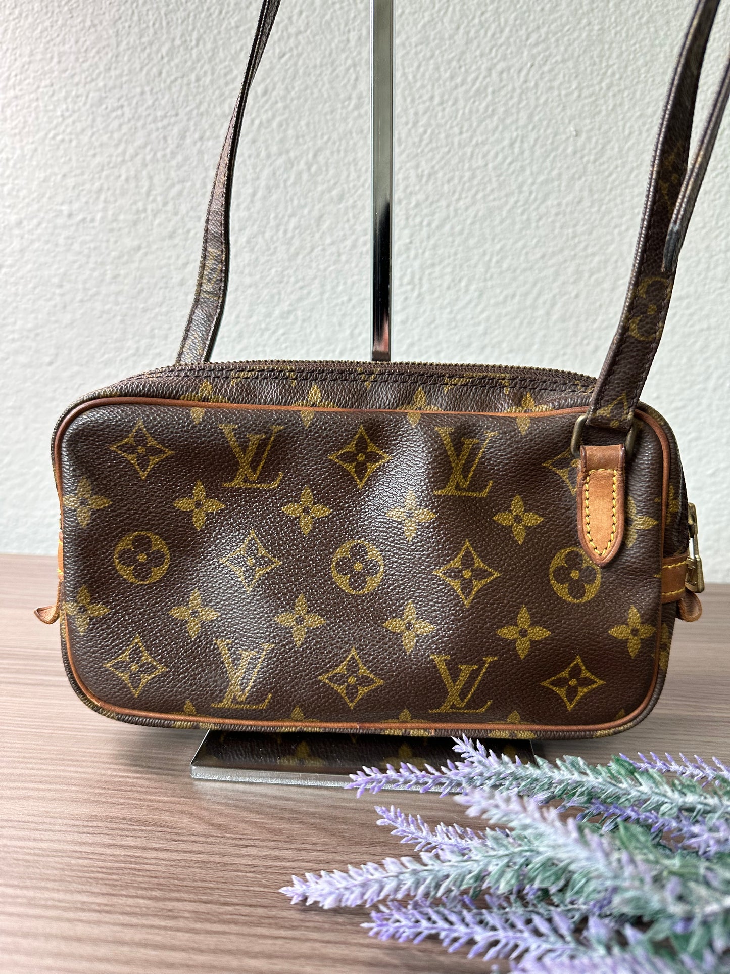 Pre-owned Authentic Louis Vuitton Marly Bandouliere Monogram Crossbody Bag