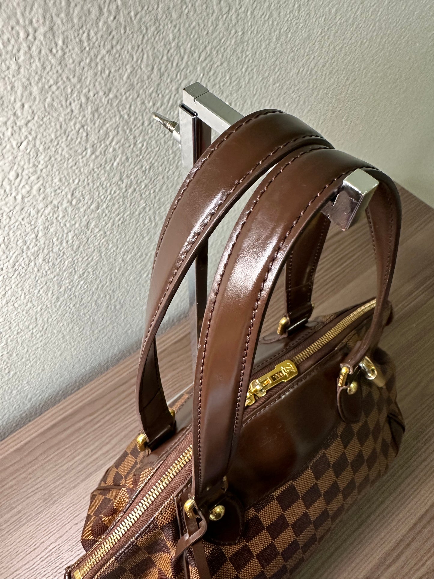 Pre-owned Authentic Louis Vuitton Verona PM Damier Ebene Handbag