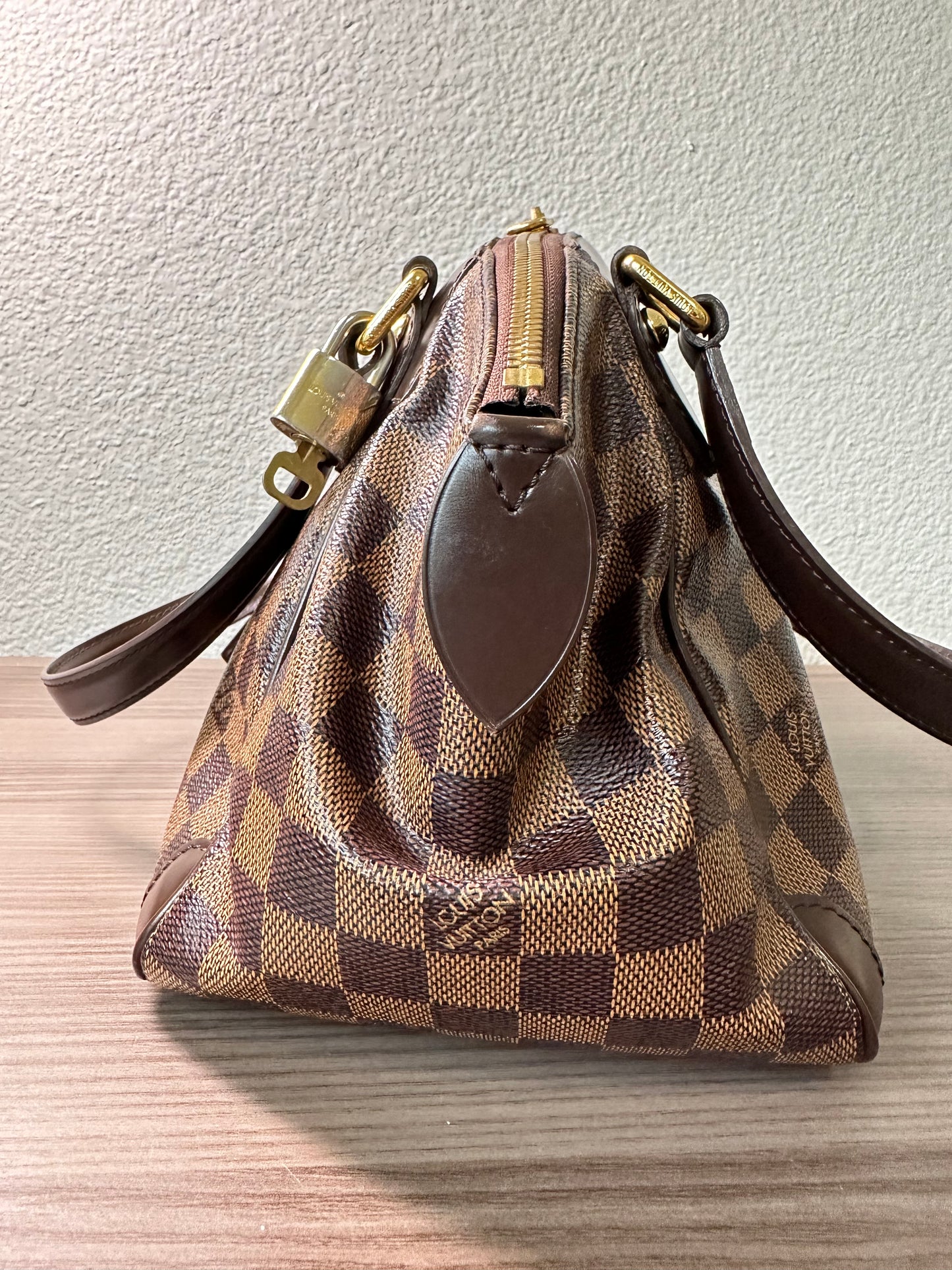 Pre-owned Authentic Louis Vuitton Verona PM Damier Ebene Handbag