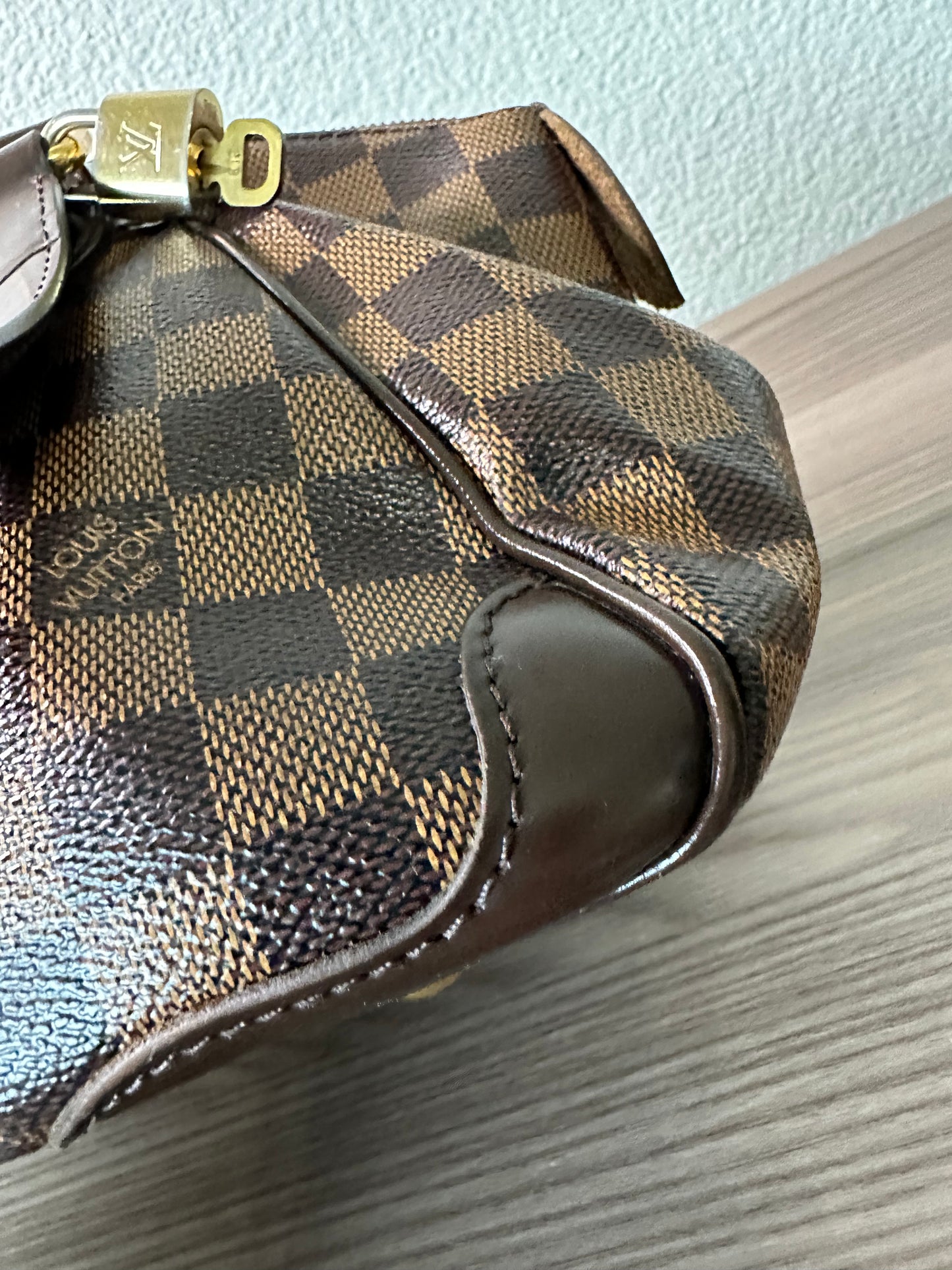 Pre-owned Authentic Louis Vuitton Verona PM Damier Ebene Handbag