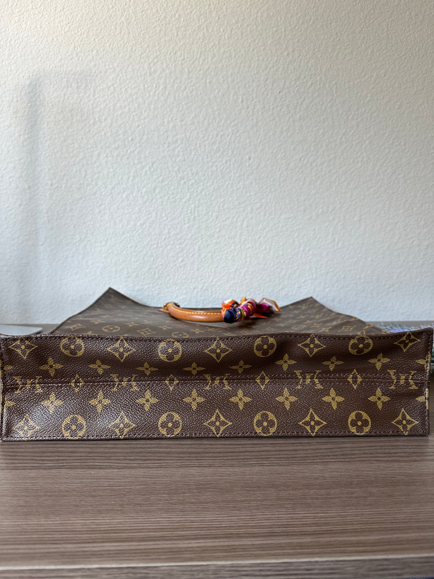 Pre-owned Authentic Louis Vuitton Sac Plat GM Monogram Handbag