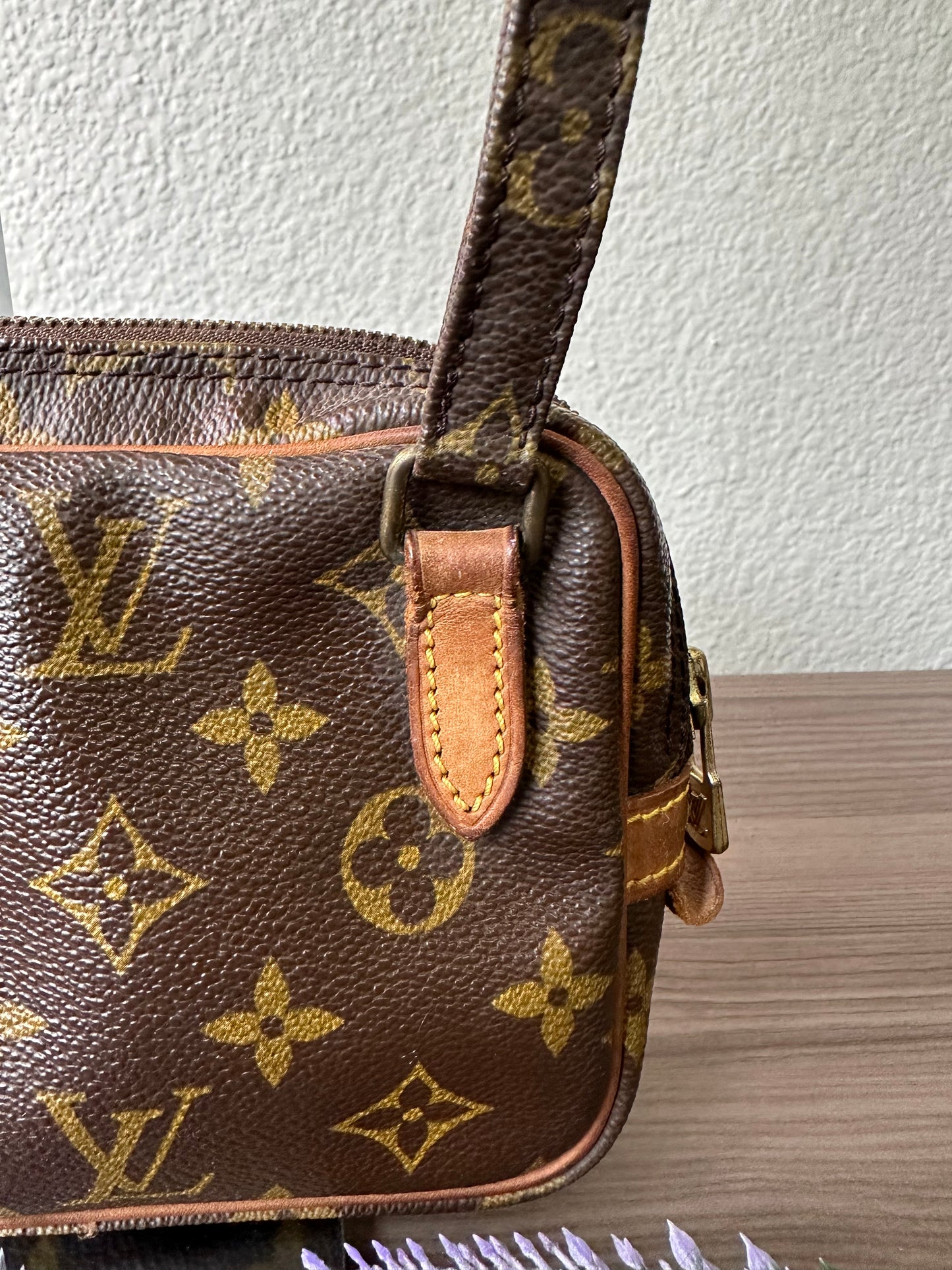 Pre-owned Authentic Louis Vuitton Marly Bandouliere Monogram Crossbody Bag