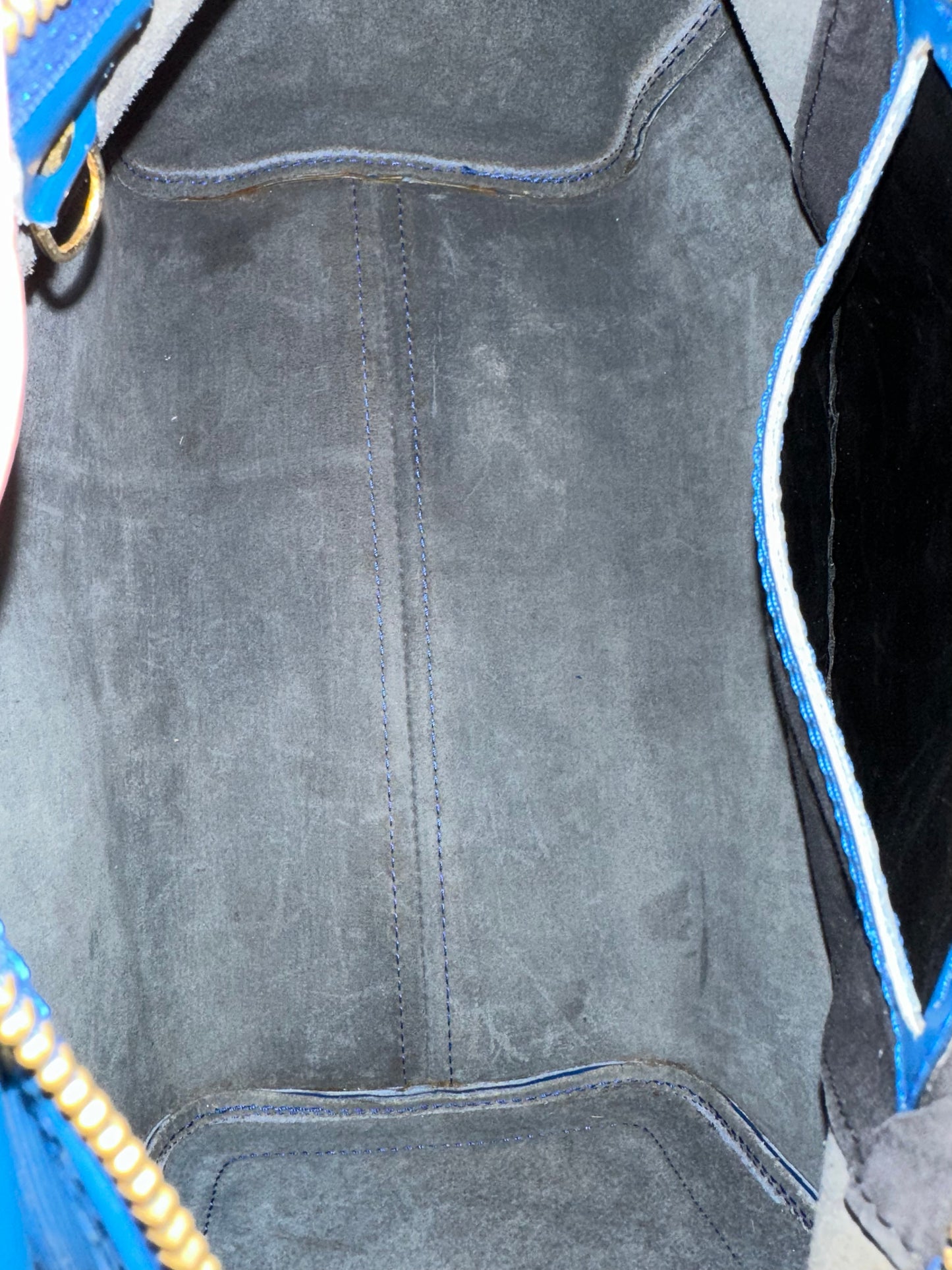 Pre-owned Authentic Louis Vuitton Speedy 30 Blue Epi Handbag