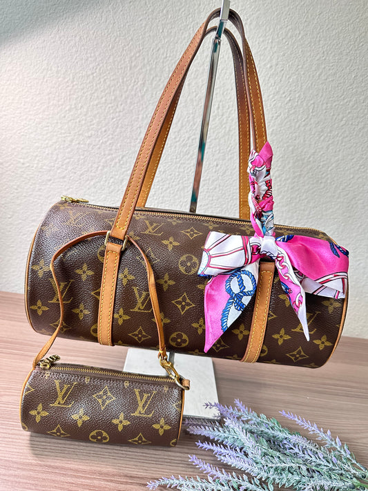 Pre-owned Authentic Louis Vuitton Papillon 30 Monogram Bag with Pouch