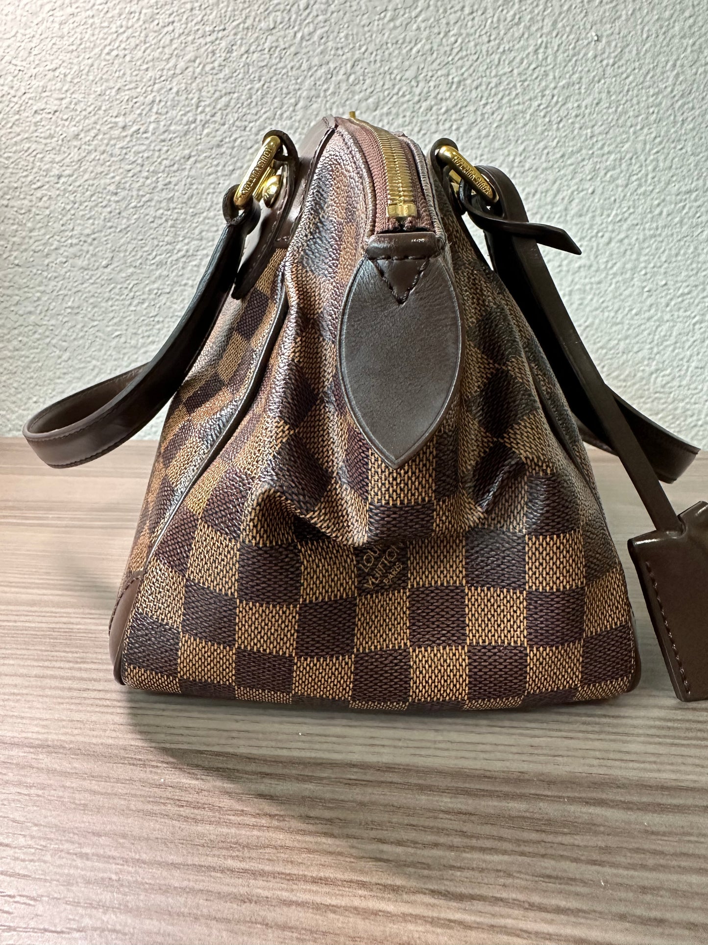 Pre-owned Authentic Louis Vuitton Verona PM Damier Ebene Handbag