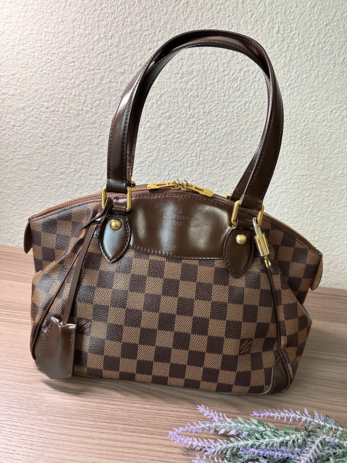 Pre-owned Authentic Louis Vuitton Verona PM Damier Ebene Handbag